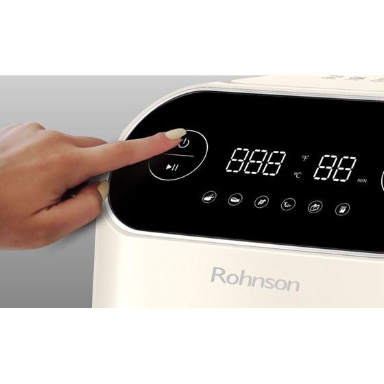 ROHNSON R-2859C Pop με Αποσπώμενο Κάδο 1800 W 7 L Λευκό Φριτέζα Αέρος image 4