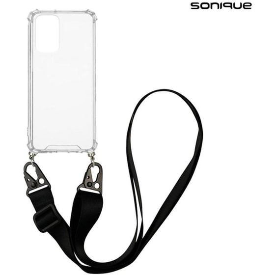 Θήκη Xiaomi  Poco M3 Pro 5G/Redmi Note 10 5G - Sonique Armor Σιλικόνη Με Strap Μαύρο - Clear image 0