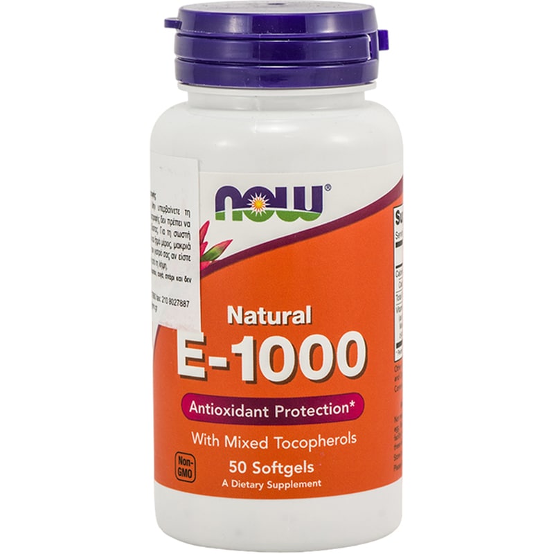 Now Natural Vitamin E-1000 Mixed Tocopherols - 50 κάψουλες
