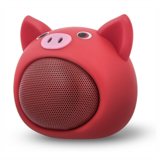 Φορητό Ηχείο Forever Sweet Animal Pig ABS-100 - Κόκκινο image 0
