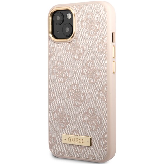 Θήκη Apple iPhone 14 Plus - Guess 4g + Plate Logo Collection Θήκη - Ροζ image 3