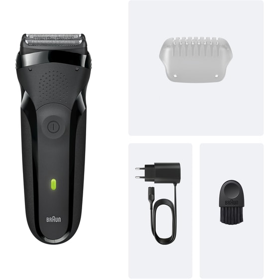 BRAUN 300S/BLK Ξυριστική Μηχανή Επαναφορτιζόμενη Μαύρο image 4