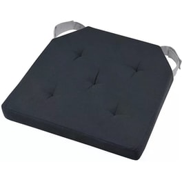 Μαξιλάρι Καρέκλας Spitishop Βαμβάκι 38x38cm - Ανθρακί