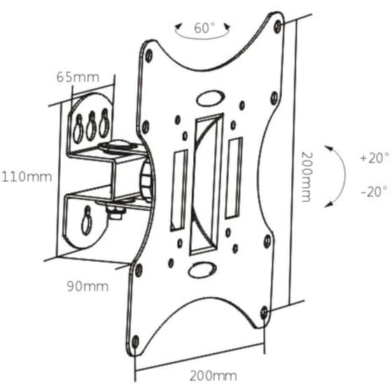Βάση Στήριξης Τηλεόρασης Brateck LCD-501A 23''-42'' image 2
