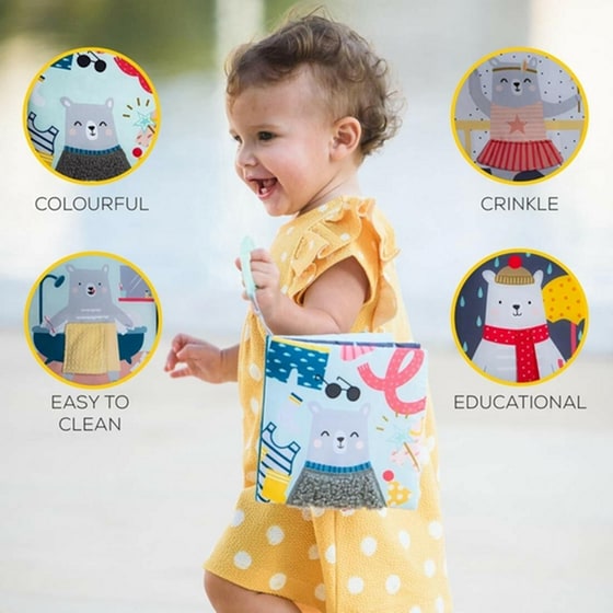 Taf Toys Βρεφικό Κρεμαστό Βιβλίο "What Does Paul Wear"( T-12605) image 1