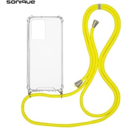 Θήκη Xiaomi Redmi Note 10 5G - Sonique Armor Clear Με Κορδόνι - Κίτρινο