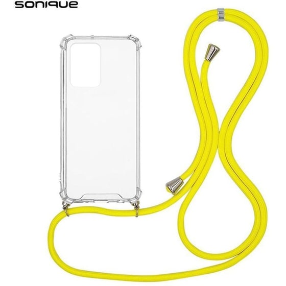 Θήκη Xiaomi Redmi Note 10 5G - Sonique Armor Clear Με Κορδόνι - Κίτρινο image 0