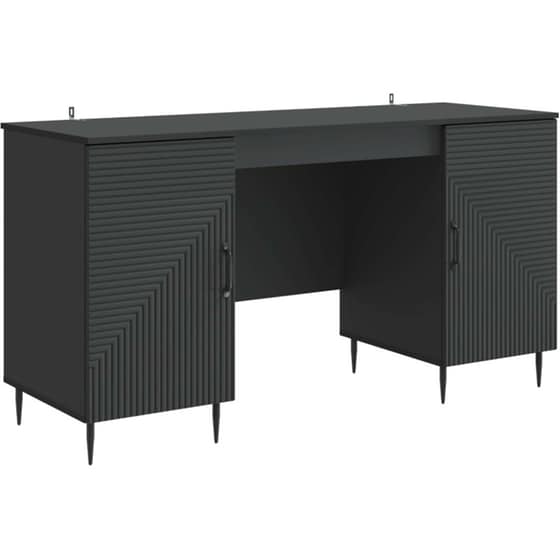 Γραφείο VidaXL από Επεξεργασμένο Ξύλο 142,5x50x75 cm - Μαύρο image 0