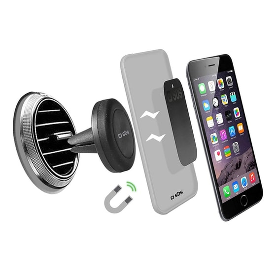 SBS Βάση Κινητού Αυτοκινήτου με Μαγνήτη Μαύρη image 1