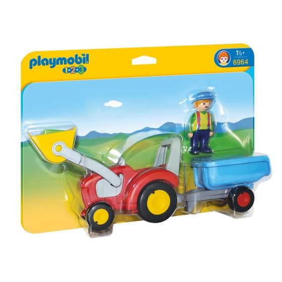 PLAYMOBIL® 1·2·3 Τρακτέρ με Καρότσα (6964) image 0