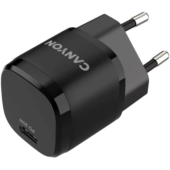 Φορτιστής Πρίζας Canyon PD Mini Wall Charger H-20-05 1x USB-C 20W - Black image 0