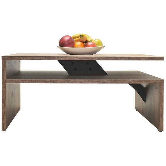 Τραπεζάκι Σαλονιού Spitishop από MDF 90x90x42cm - Καφέ image 3
