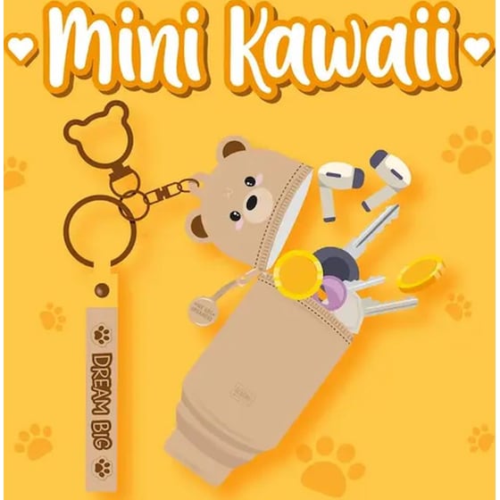 Κασετίνα Σιλικόνης Legami Mini Kawaii με Μπρελόκ Teddy Bear image 6