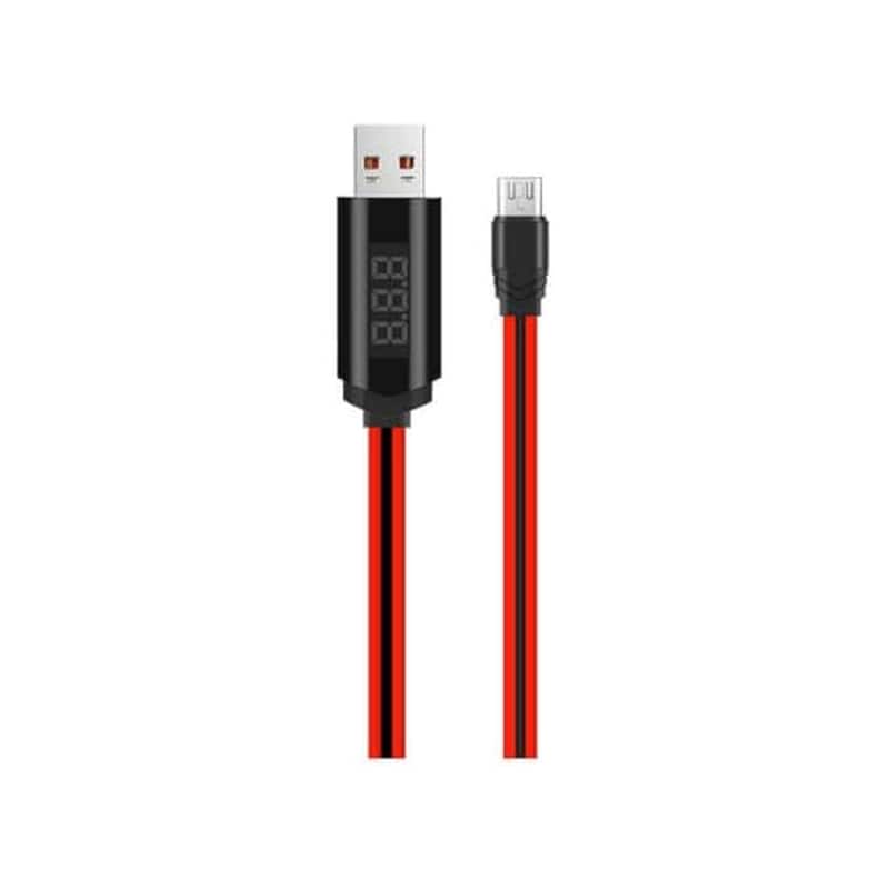 Καλώδιο δεδομένων Hoco U29 LED Display Micro USB 2A 1m - Red