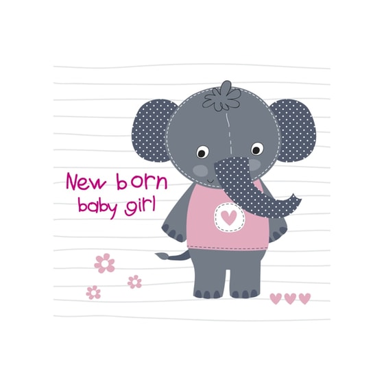 Ευχετήρια Κάρτα 12 Εποχές Κάρτα Βάπτιση Ροζ Happy Cards image 0