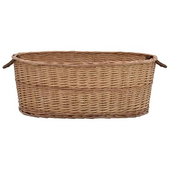 Vidaxl Καλάθι Καυσόξυλων Με Λαβές Μεταφοράς 88x57x34 Εκ. Φυσική Ιτιά image 4