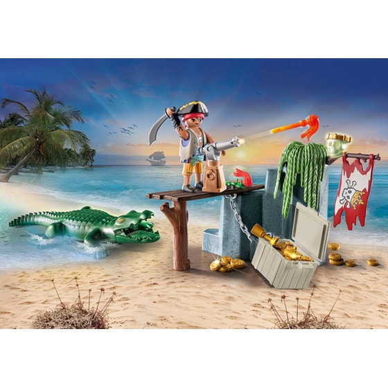 PLAYMOBIL® Pirates Starter Pack Πειρατής με Αλιγάτορα (71473) image 1
