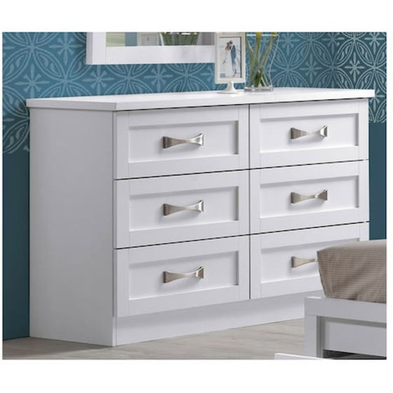 Ξύλινη Συρταριέρα Woodwell Life από Μοριοσανίδα 120x40x76cm - Λευκό image 2