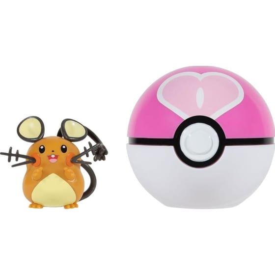 Φιγούρα Jazwares Pokemon Clip 'n' Go - Love Ball With Dedenne (5cm) image 1