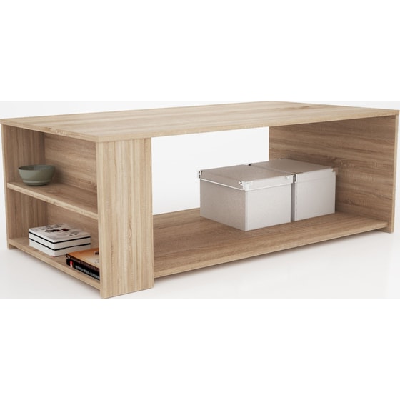 Τραπεζάκι Σαλονιού με Ράφια Kitwood 100x60cm από Μελαμίνη - Φυσικό/ Δρυς image 0