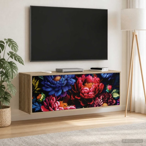Έπιπλο Τηλεόρασης VidaXL KIEL Επιτοίχιο 102 x 33 x 40 cm - Sonoma Δρυς image 1