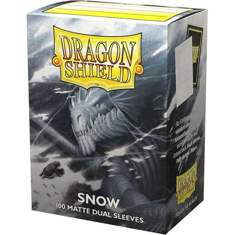 DRAGON SHIELD Dragon Shield Sleeves Standard Size - Matte Dual Snow (100 Sleeves)