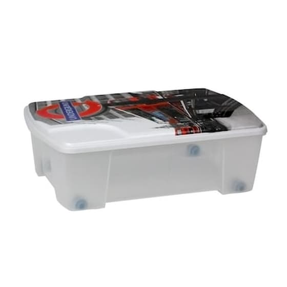 Κουτί Αποθήκευσης Artplast Ιταλίας από Πλαστικό 35 lt 56x39x18 cm - Διάφανο/Decor London image 0