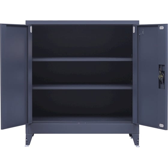 Ντουλάπα Vesta Δίφυλλη Μεταλλική 90x45x101cm - Ανθρακί image 1