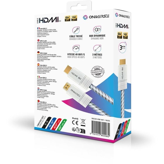 Καλώδιο Oniverse HDMI 2.1 8K HDMI male σε HDMI male - 3m image 5