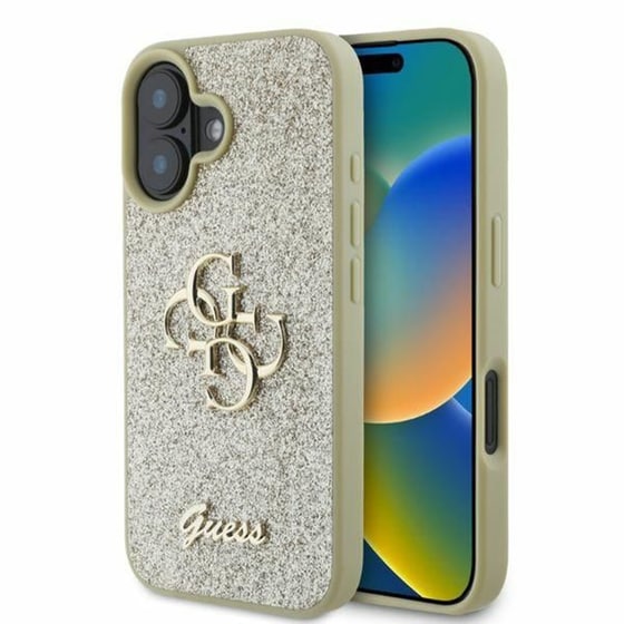 Θήκη Apple iphone 16 - Guess Glitter Big 4g - Χρυσό image 0
