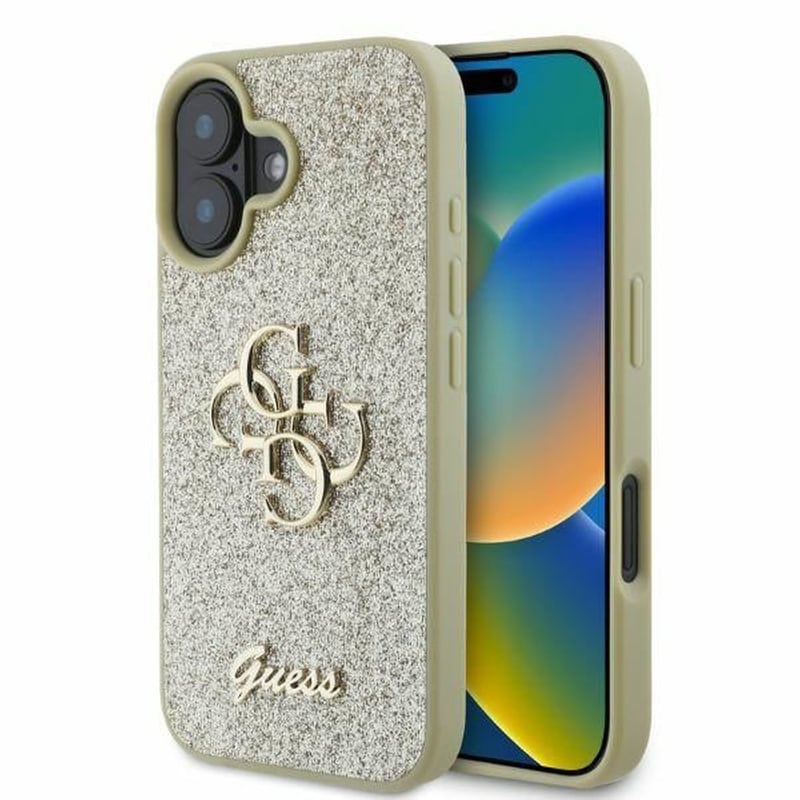 Θήκη Apple iphone 16 - Guess Glitter Big 4g - Χρυσό