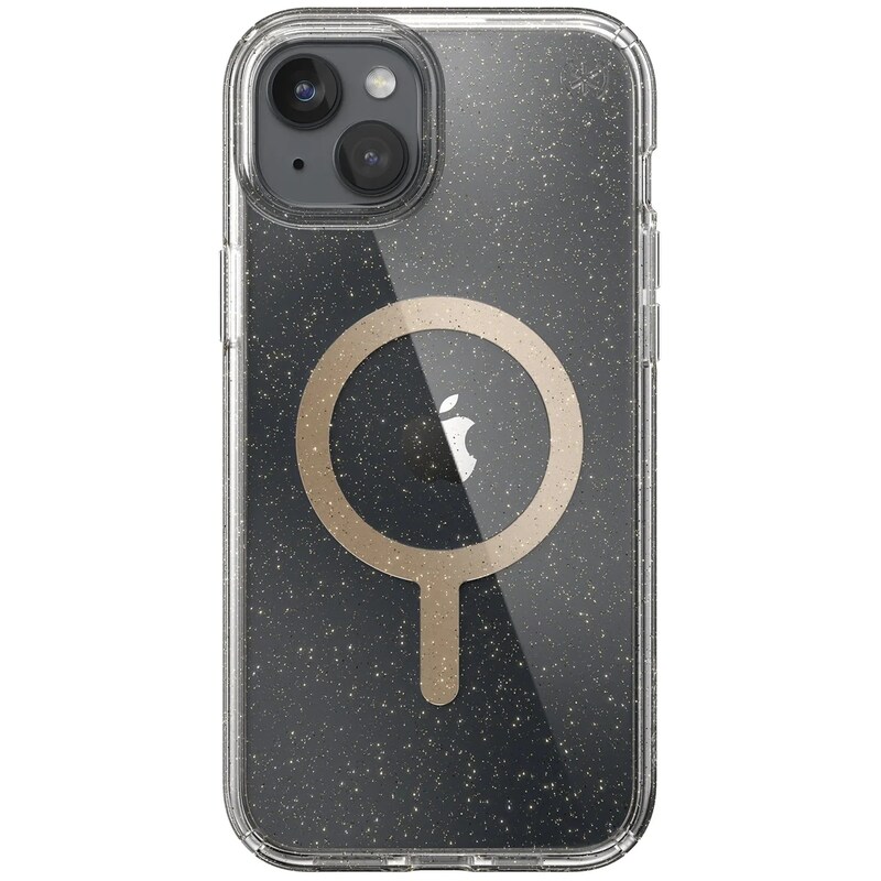 Θήκη Apple iPhone 15 Plus - Speck Presidio Lux Glitter MagSafe - Clear/Gold Glitter