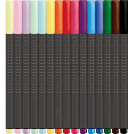 Σετ Κασετίνα Στυλό Faber-Castell Grip Finepen 0.4 mm (15 Τεμάχια) image 2