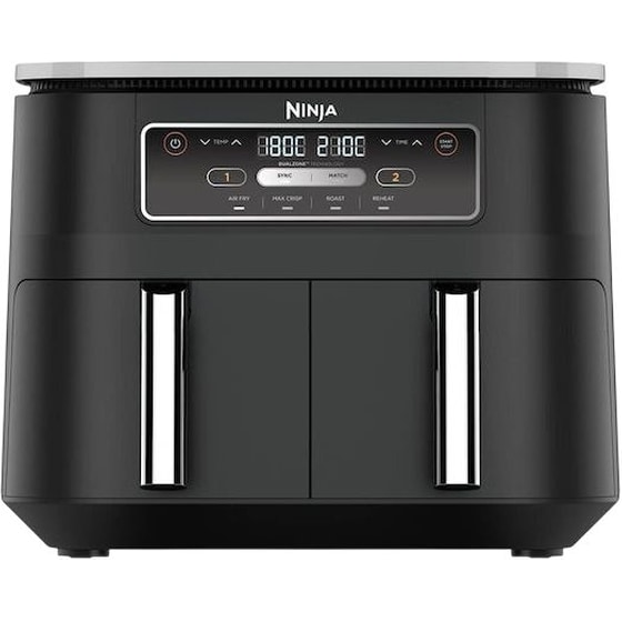 NINJA AF200EU με Διπλό Αποσπώμενο Κάδο 2400 W 7.6 L Μαύρο Φριτέζα Αέρος image 0