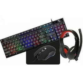LGP Σετ Gaming Combo 4-in-1 Πληκτρολογιο & Ποντίκι & Ακουστικά & Mousepad