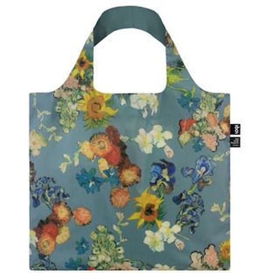 Τσάντα&nbsp;Αναδιπλούμενη Loqi Van&nbsp;Gogh&nbsp;Bouquet&nbsp;Blue&nbsp;Canvas image 1