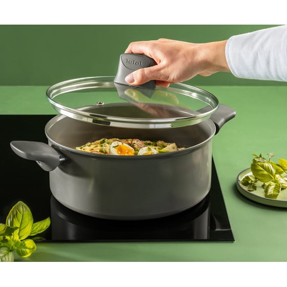 Κατσαρόλα Βαθιά TEFAL C42646 24 cm Μαύρο image 8