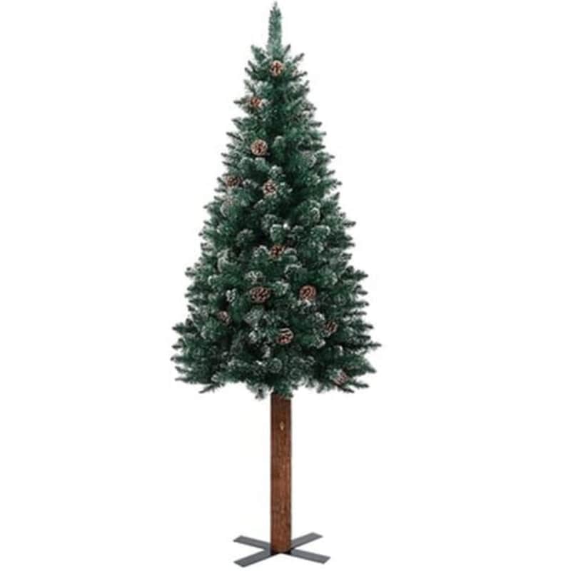 VIDAXL Χριστουγεννιάτικο Δέντρο VidaXL Χιονισμένο Slim 1.50m - Πράσινο