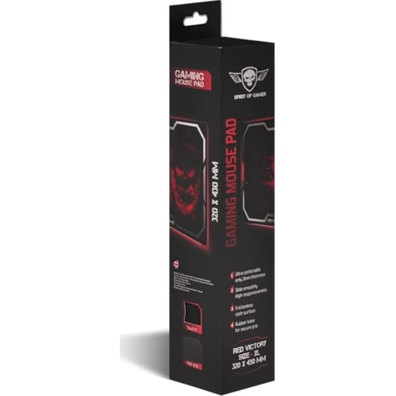 Spirit of Gamer Smokey Skull Gaming Mouse Pad Large 435mm Κόκκινο image 1