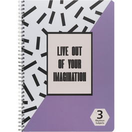 Τετράδιο Σπιράλ Coolbee Α4 3 Θεμάτων Imagination