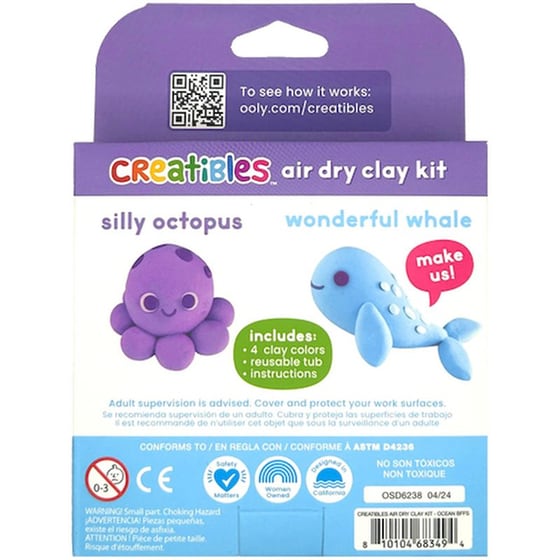 Πηλός Ooly Creatibles Mini Air Dry Clay Kit - Ocean BFFs image 5