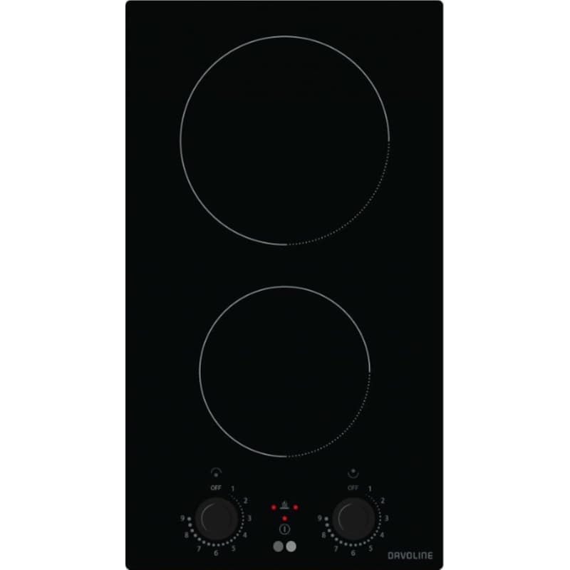 DAVOLINE DVC 29K 29 cm Μαύρο Εστία Κεραμική Domino Αυτόνομη