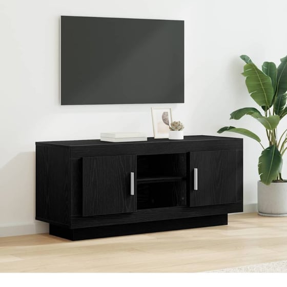 Έπιπλο Τηλεόρασης VidaXL 102 x 35 x 45 cm - Μαύρη Οξιά image 1
