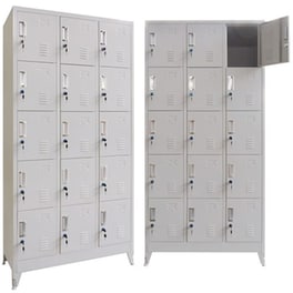 Φοριαμός Μεταλλικός Vesta με 15 ράφια 90x45x190cm - Γκρι