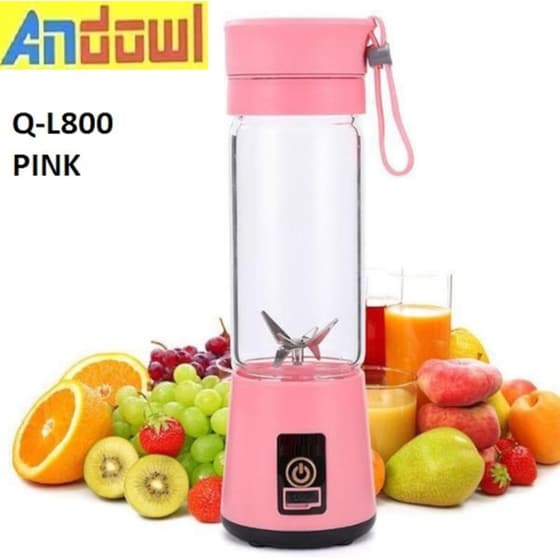 Μπλέντερ Χειρός Φορητό ANDOWL Q-L800 0.38 L Επαναφορτιζόμενο Ροζ image 3
