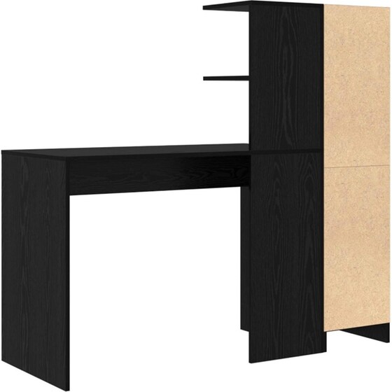 Γραφείο VidaXL 133,5x50x124 cm - Μαύρη Οξιά (2 τεμ.) image 6