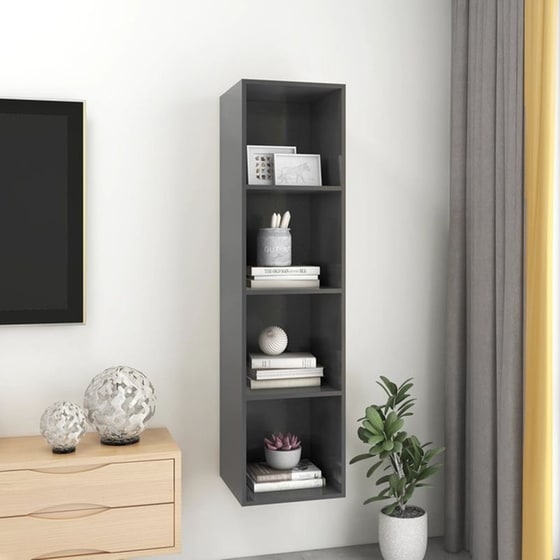 Έπιπλο Τηλεόρασης VidaXL Μοριοσανίδα 37x37x142.5cm - Γκρι image 5