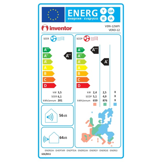 INVENTOR Vero VERI-12WFI/VERO-12 12.000 BTU A++/A+++ με Ιονιστή & Wi-Fi Κλιματιστικό Inverter image 10