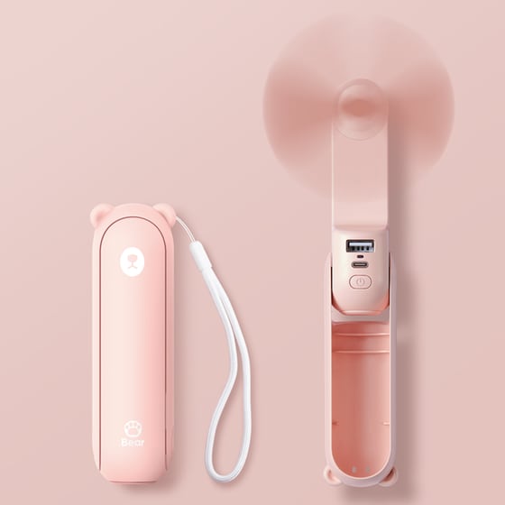 Ανεμιστήρας Χειρός JisuLife Life8 Plus 1.2W - Pink image 1