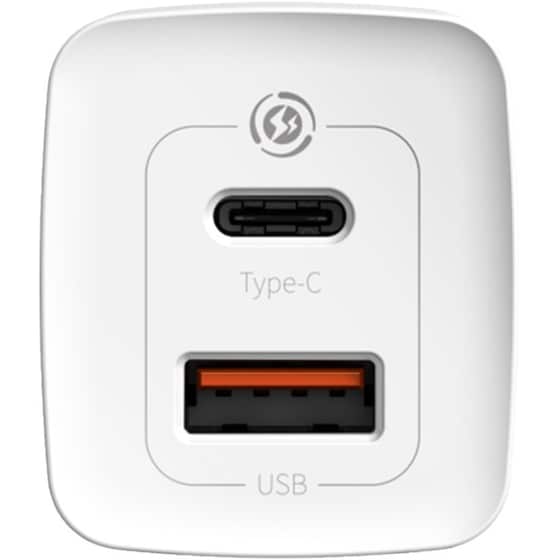 Φορτιστής Πρίζας Baseus GaN2 Lite 2 port Usb-C,Usb 65W - White image 3